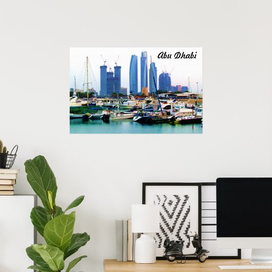 Poster Marina surveillée (Bureau à domicile)