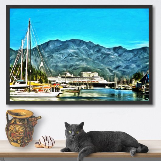 Poster Marina Vallarta 0946 Art Print
