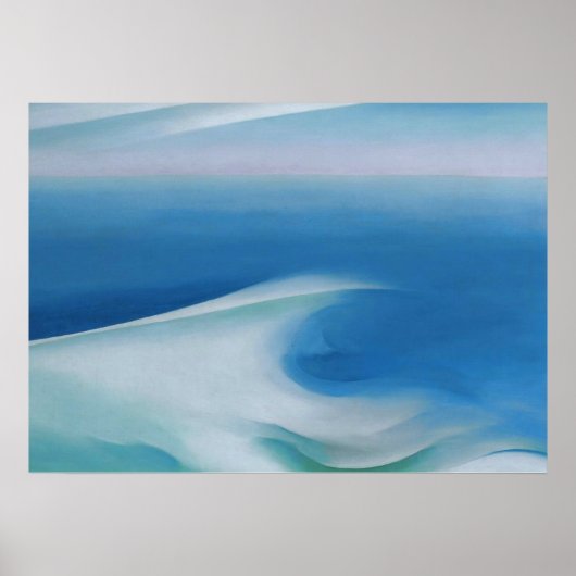 Poster Marine à vague bleue par Georgia O'Keeffe (Devant)