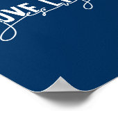 Poster Marine Bleu Amour comme Jésus chrétien (Coin)