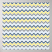 Marine bleu, bleu clair, jaune et gris Chevron
