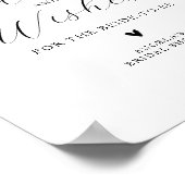 Poster marine bleu clair fleuri conseil de douche nuptial (Coin)