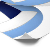 Poster marine bleu clair volleyballs anniversaire de enfa (Coin)