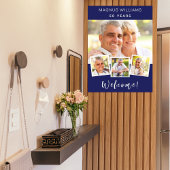 Poster Marine bleu photo collage anniversaire fête bienve