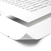 Poster Marine Bleue, Argent et Blanc - 20 Sièges (Coin)