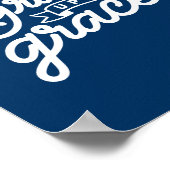 Poster Marine Bleue Chrétienne grâce (Coin)