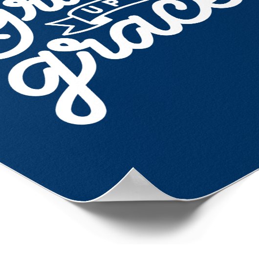 Poster Marine Bleue Chrétienne grâce (Coin)