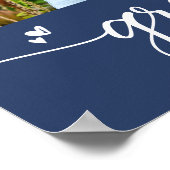 Poster Marine Bleue Graduation 4 Script photo Coeurs Girl (Coin)