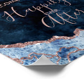Poster Marine Blue Agate Heureusement après l'Affiche de  (Coin)