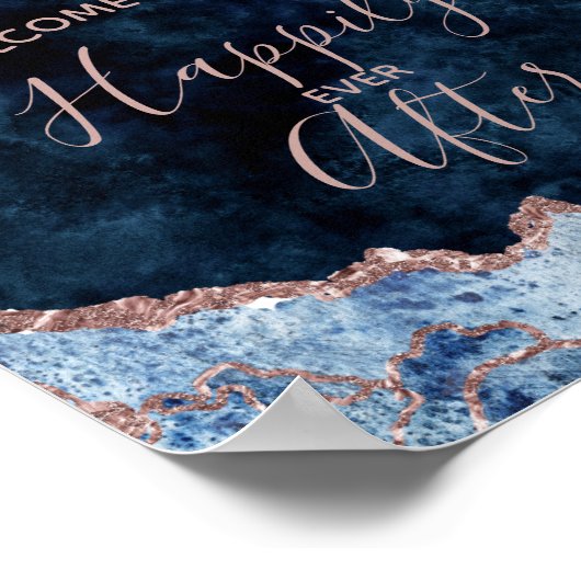 Poster Marine Blue Agate Heureusement après l'Affiche de (Coin)