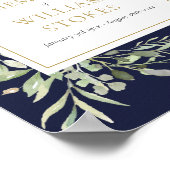 Poster Marine Blue Greenery Funérailles Partager Un Panne (Coin)