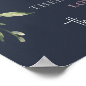 Poster Marine Blush Jaune Bourgogne L'amour floral C'est (Coin)