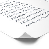 Poster Marine | Carte de siège Mariage XL manuscrit moder (Coin)