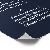 Poster Marine et fleurs dorées (Coin)