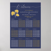 Poster Marine Palm Tropical Botanical Welcome Mariage (Devant)