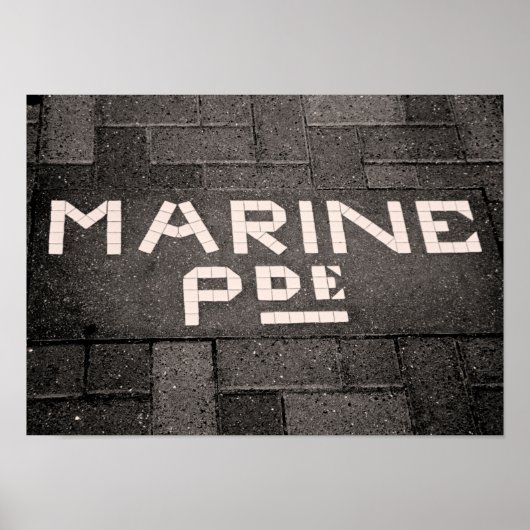 Poster Marine Parade, Napier, Nouvelle-Zélande (Devant)