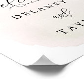 Poster Marine Rust Watercolor Boho Floral Mariage Bienven (Coin)