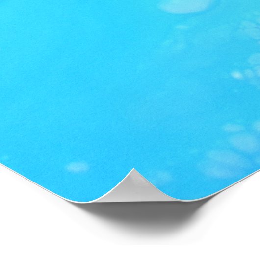 Poster Marine Sapphire Blue Water Fluid Marble Art Abstra (Coin)