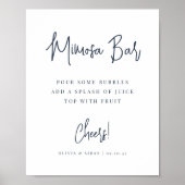 Poster Marine | Script manuscrit moderne Panneau de la ba (Devant)