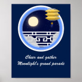 Poster Marine Sky- White Moon Window Mid-Autumn Festival (Devant)