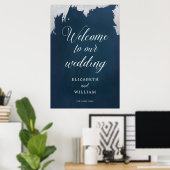 Poster Marine Star Silver Celestial Mariage d'hiver Bienv (Bureau à domicile)