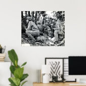 Poster Marines américains 2ème guerre mondiale sur Peleli (Bureau à domicile)