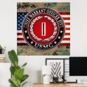 Poster Marines des États-Unis : Adjudant-chef cinq (Adjud (Bureau à domicile)