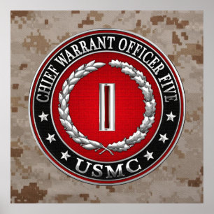 Poster Marines des États-Unis : Adjudant-chef cinq (Adjud