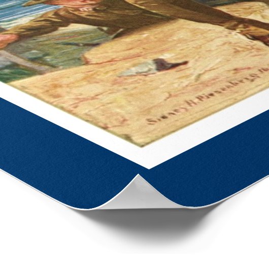 Poster Marines des États-Unis - avec drapeau (Coin)