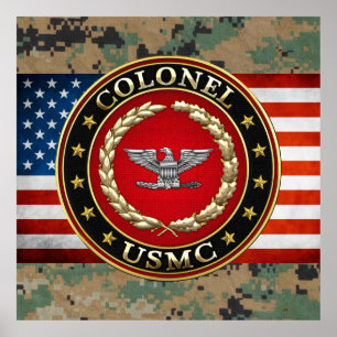 Poster Marines des États-Unis : Colonel (USMC Col) [3D]