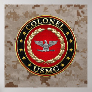 Poster Marines des États-Unis : Colonel (USMC Col) [3D]