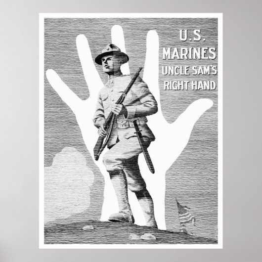 Poster Marines des États-Unis — La main droite de l'oncle (Devant)