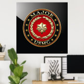 Poster Marines des États-Unis : Major (major de l'USMC) [ (Bureau à domicile)
