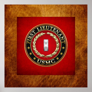 Poster Marines des États-Unis : Premier lieutenant (USMC 