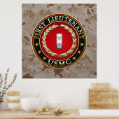 Poster Marines des États-Unis : Premier lieutenant (USMC  (Cuisine)
