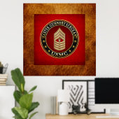Poster Marines des États-Unis : Sergent-chef de l'armée d (Bureau à domicile)