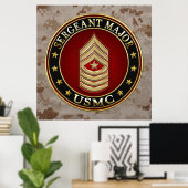 Poster Marines des États-Unis : Sergent-major (SgtMaj de  (Bureau à domicile)