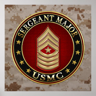 Poster Marines des États-Unis : Sergent-major (SgtMaj de 