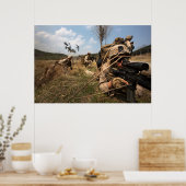 Poster Marines effectuant un exercice d'assaut vertical (Cuisine)