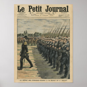 Poster Marines en défilé à la revue du 14ème