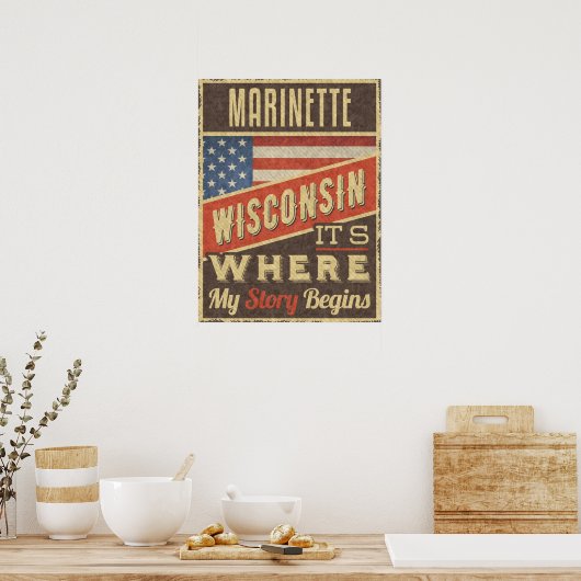 Poster Marinette Wisconsin (Cuisine)