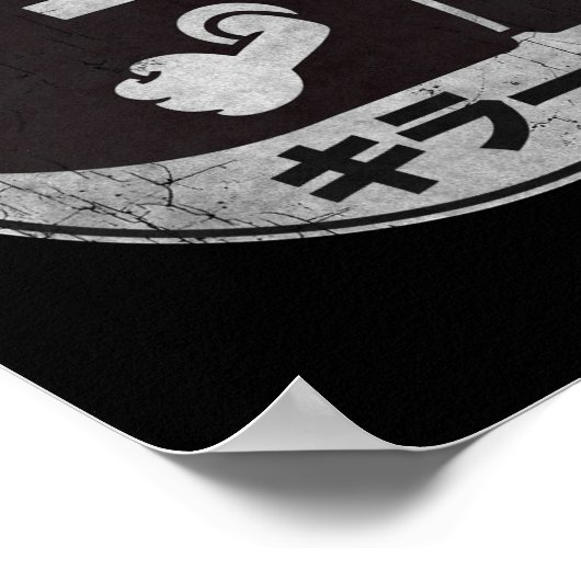 Poster Mario Bullet Bill Distressed Kanji Logo (Coin)