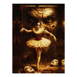 Poster Marionnette Danseuse de Ballet Effrayante Art de P
