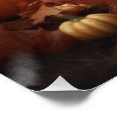 Poster Marionnette maltaise Automne Citrouille délice (Coin)