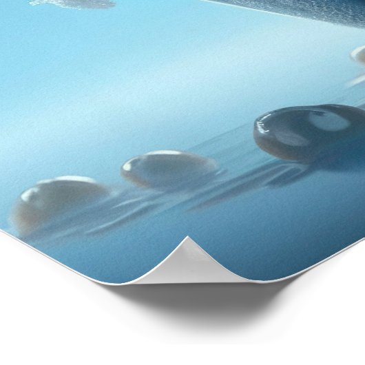 Poster Marionnette mignonne dans la baignoire (Coin)