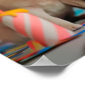 Poster Marionnettes mignonnes Design de fête d'anniversai (Coin)