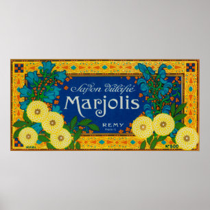 Poster Marjolis Soap LabelParis, France