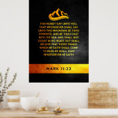 Poster Mark 11:23 Verse de la Bible (Cuisine)