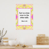 Poster Mark 4:35 Chintz Bohème Illustration rose Jaune (Cuisine)