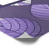 Poster Mark 4:35 Feuilles de tête de poisson Lilac (Coin)